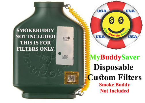 Smoke Buddy Mega Custom Made Moisture Repellent Disposable Pre-Filters