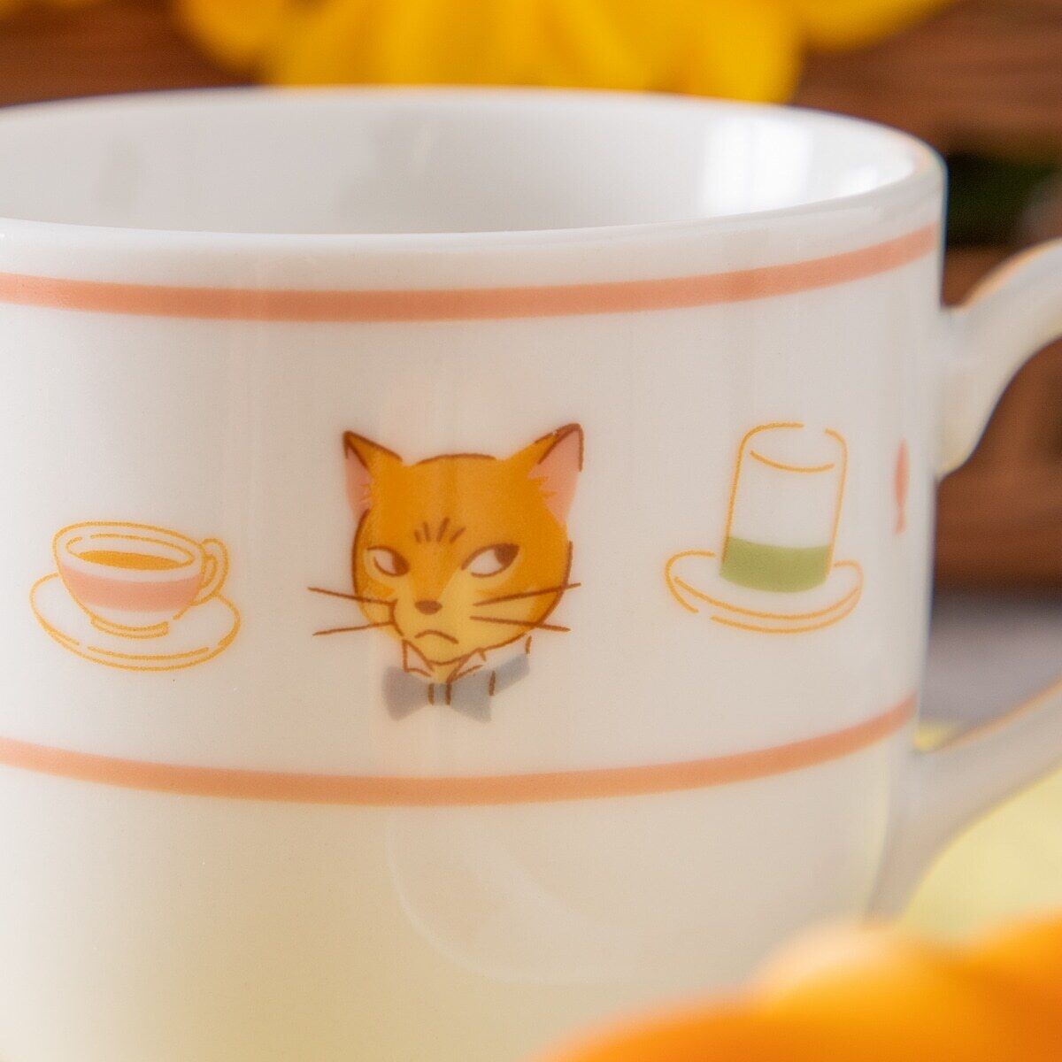 Ghibli The Cat Returns Tea Cup Cat Office Tea Time 200ml W105×H73×D78mm JP New