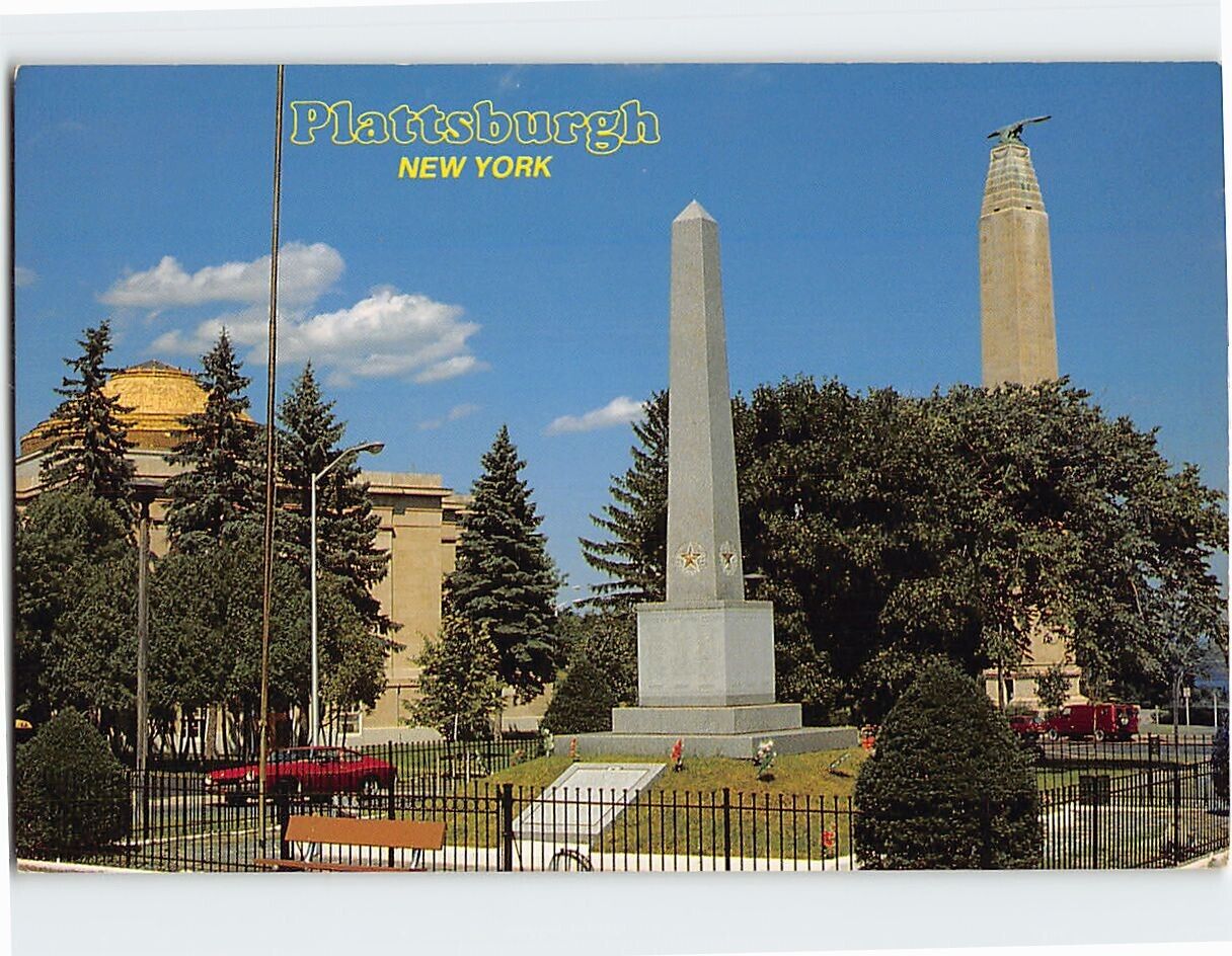 Postcard Monuments at Plattsburgh New York USA