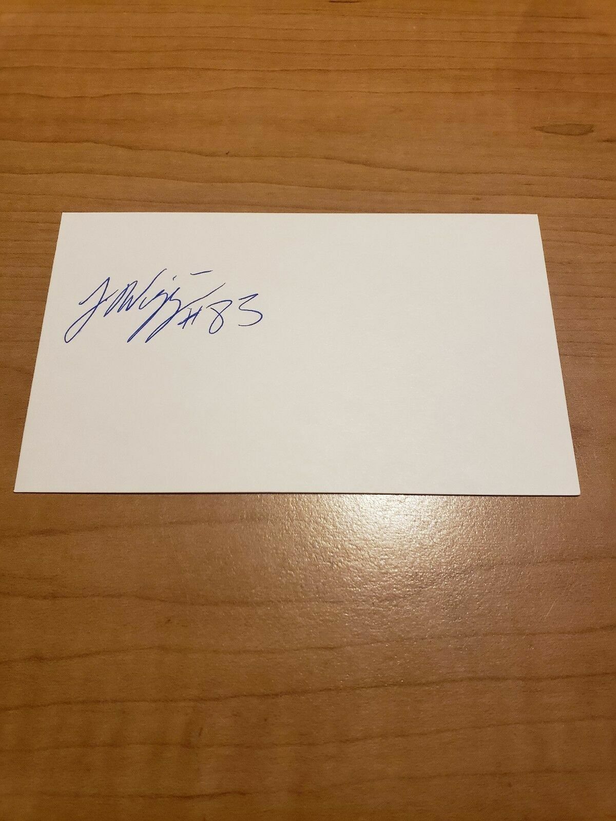 JERMAINE WIGGINS - FOOTBALL - AUTOGRAPH SIGNED - INDEX CARD -AUTHENTIC - A5348