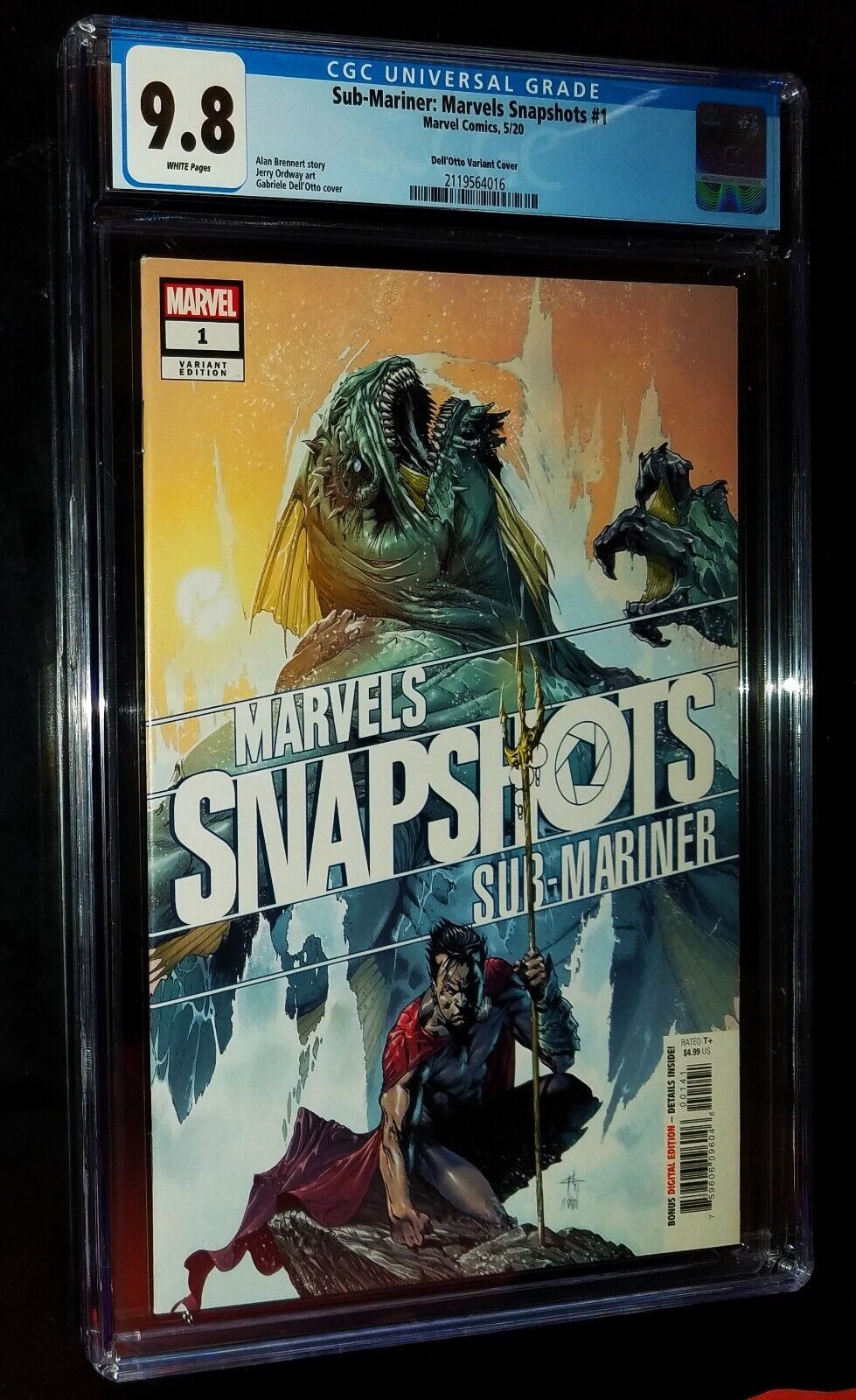SUB-MARINER: MARVEL SNAPSHOT #1 Dell\'Otto Cover 2020 Marvel Comics CGC 9.8 NM/MT