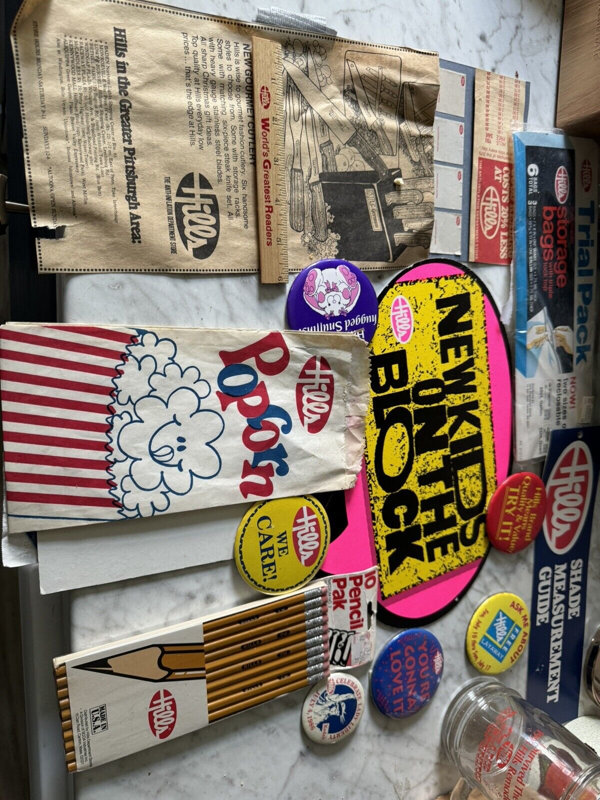 Hills Department Store lot Including Original Snack Bar Popcorn Bag