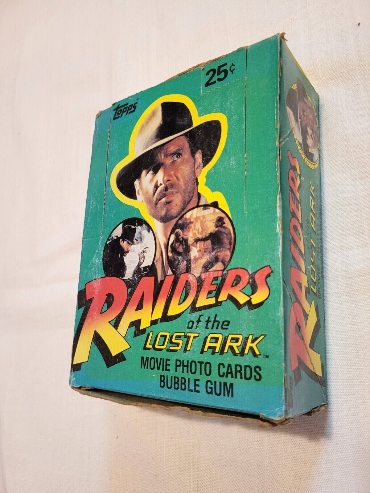 Raiders Lost Ark 1981 Topps Card Box, Indiana Jones RC, 36 Wax Card Packs.