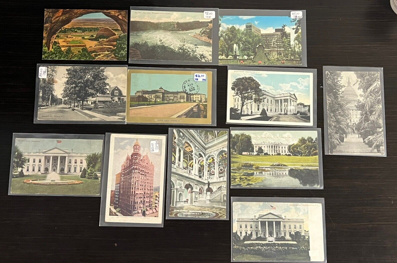 Vintage Postcards Mixed lot of 12  Buildings Views Unusual Posted and Non-Posted