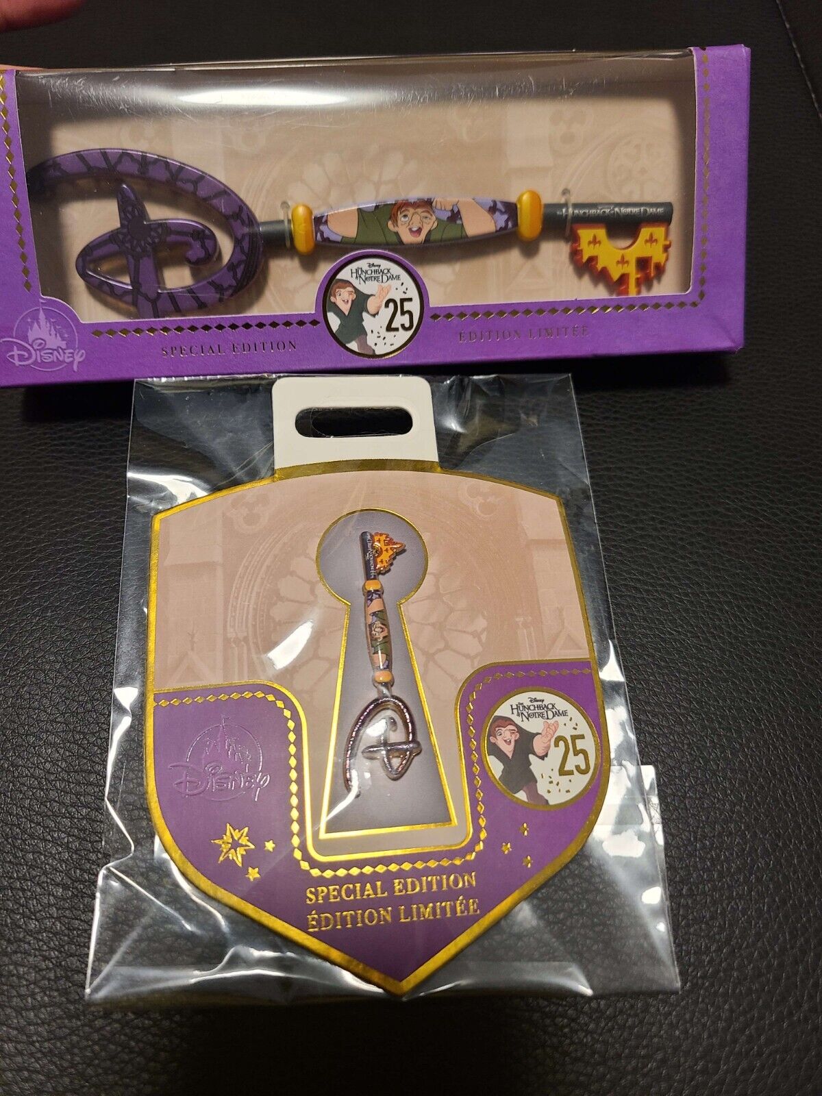 Hunchback of Notre Dame 25th Anniversary Disney Key and Key Pin READ