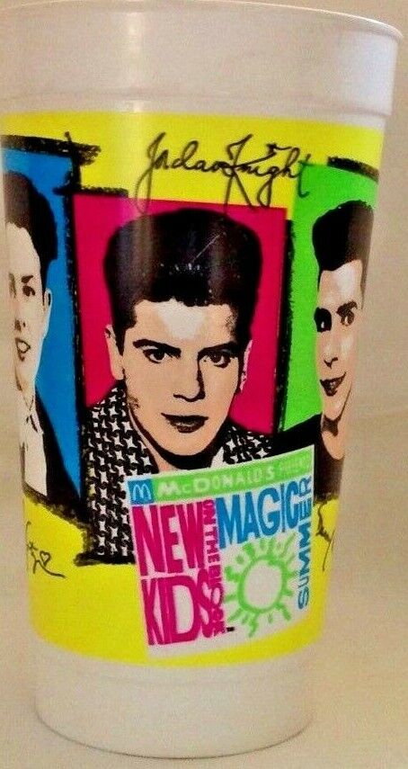 VERY HARD TO FIND, McDonald's New Kids On The Block Autographed Collector Cup