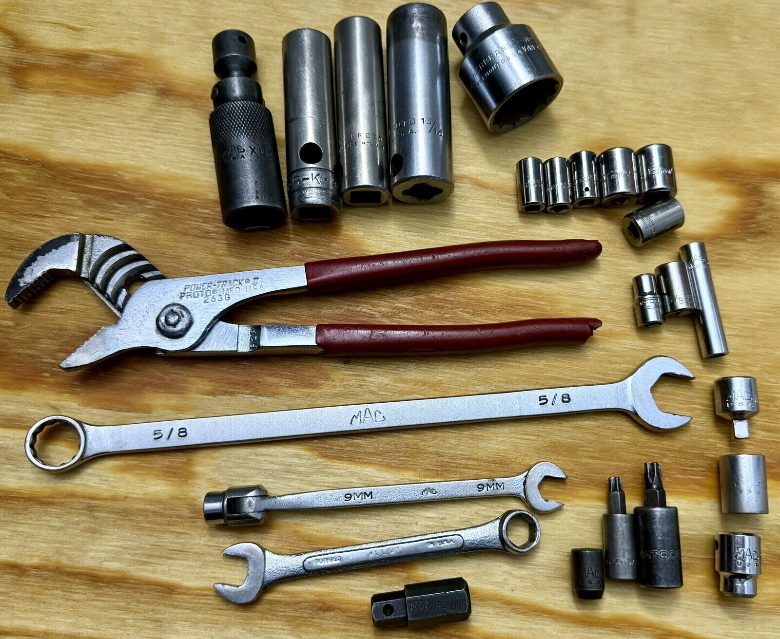 MAC MATCO S-K PROTO Big Lot Of Mechanics Vintage USA Tools Sockets/Pliers/Wrench
