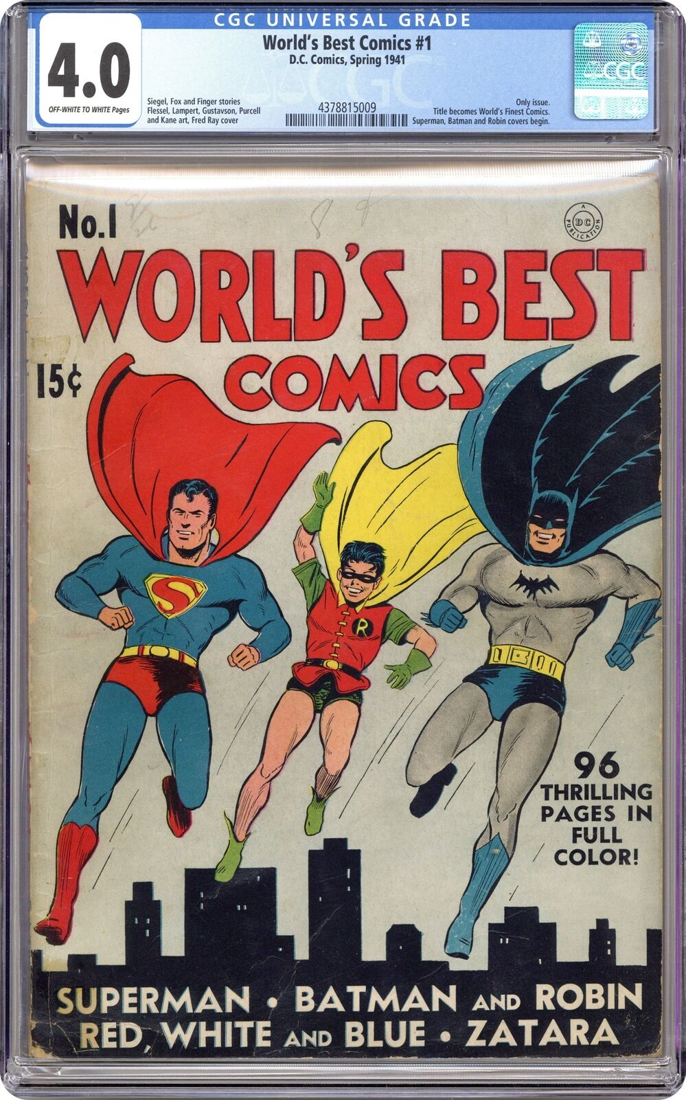 World\'s Best Comics #1 CGC 4.0 1941 4378815009