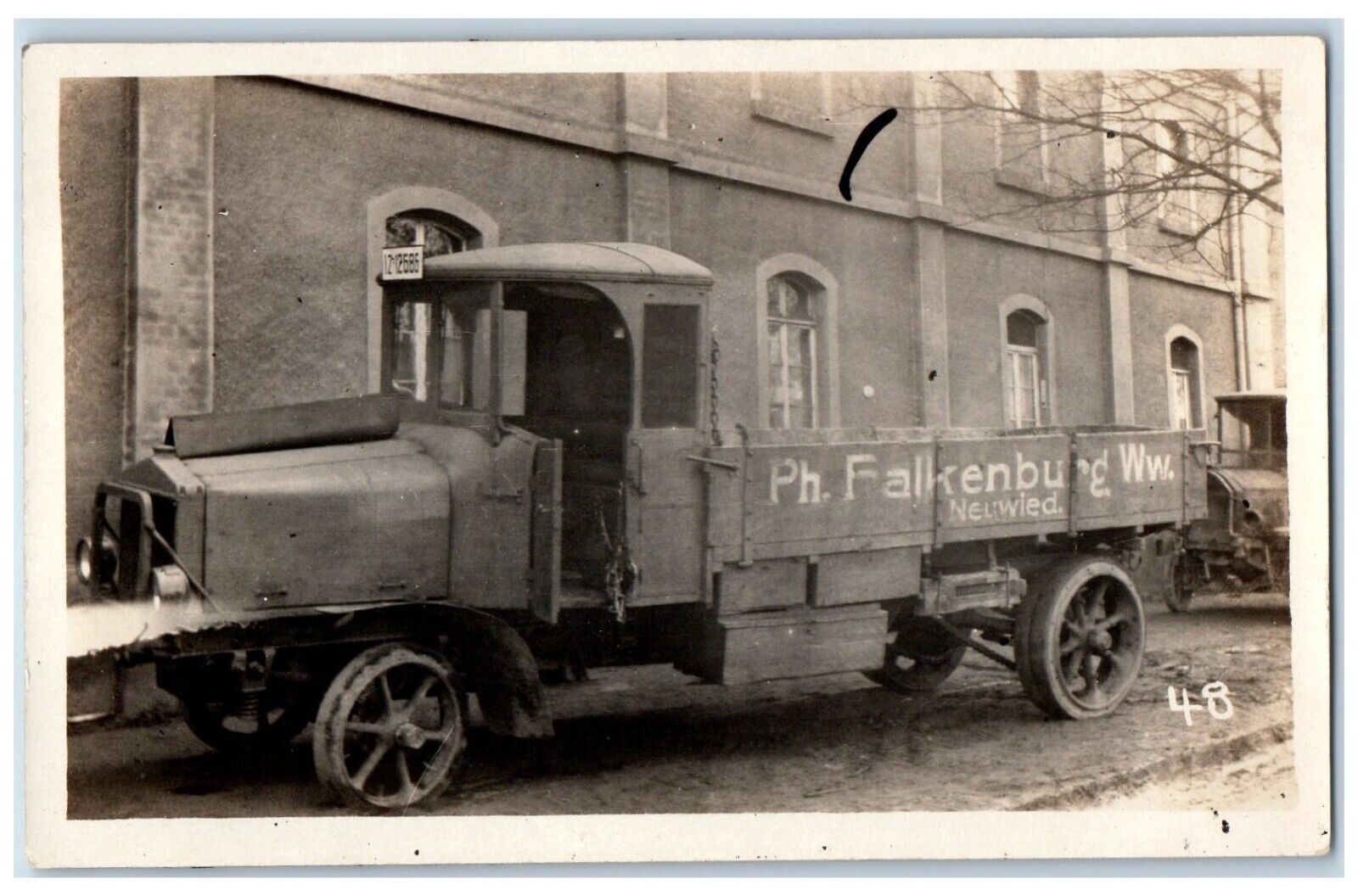c1920\'s WW1 Military Truck Neuwied Germany RPPC Unposted Photo Postcard