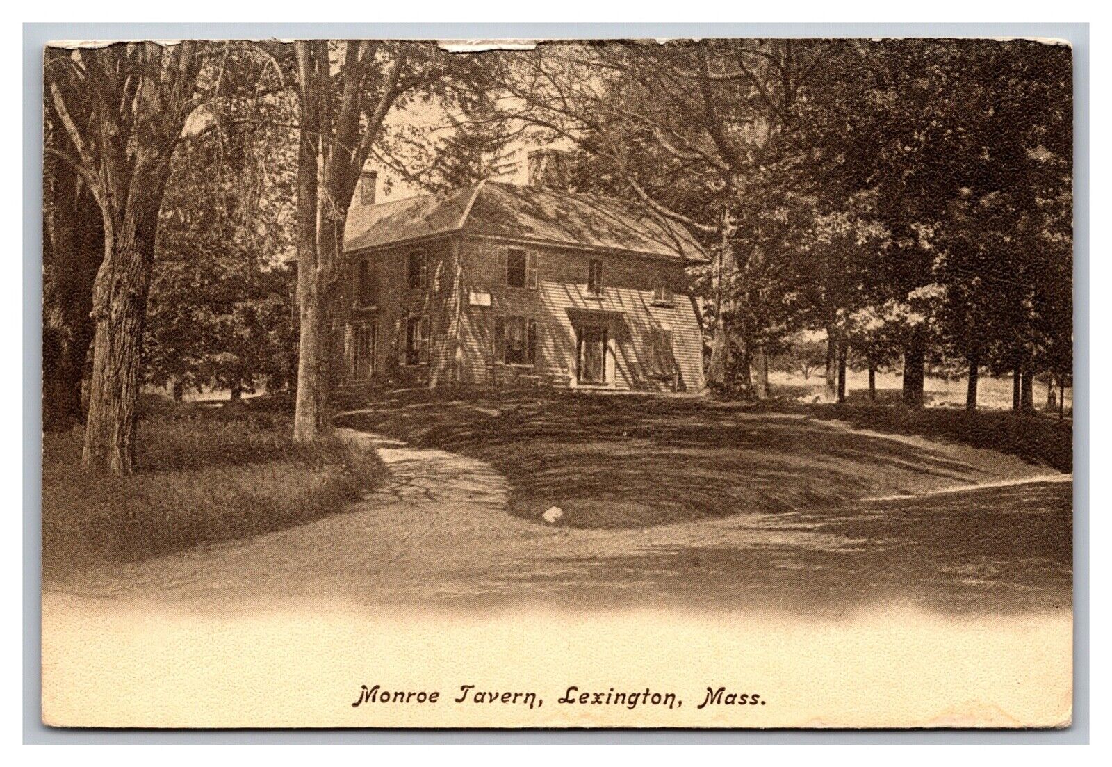 Lexington, MA Massachusetts, Monroe Tavern, UDB Postcard 