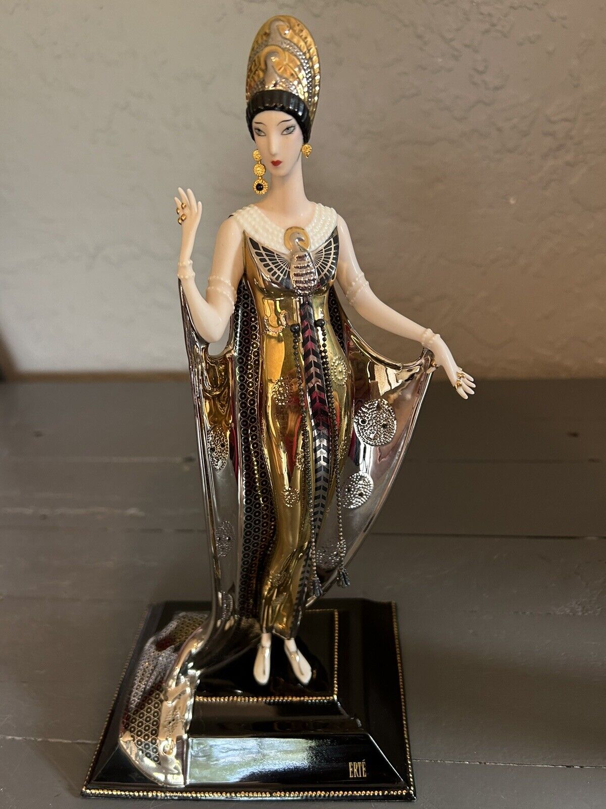 Pristine Franklin Mint ISIS House of Erte PLUS Repaired LEOPARD As Free Gift