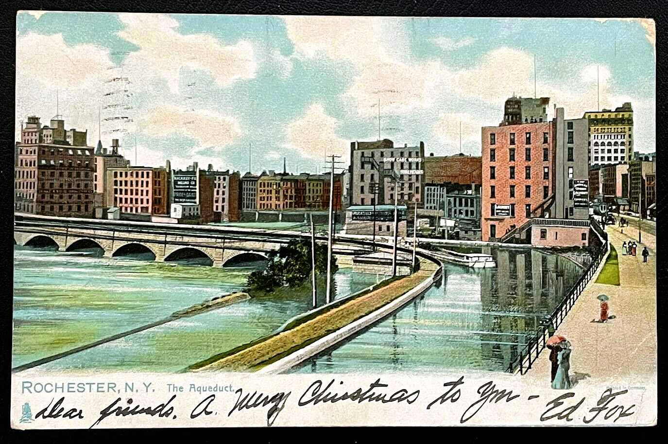 Rochester New York Antique Postcard Postmarked 1906 Picture Image Mailing Card