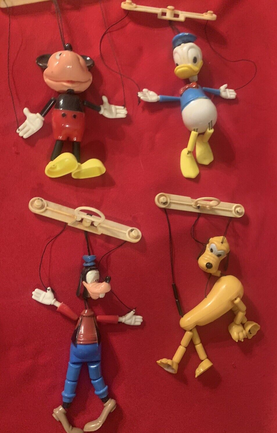 Vintage Disney marionettes Rare Goofy Pluto  Mickey Donald  Hong Kong 1960/70’s