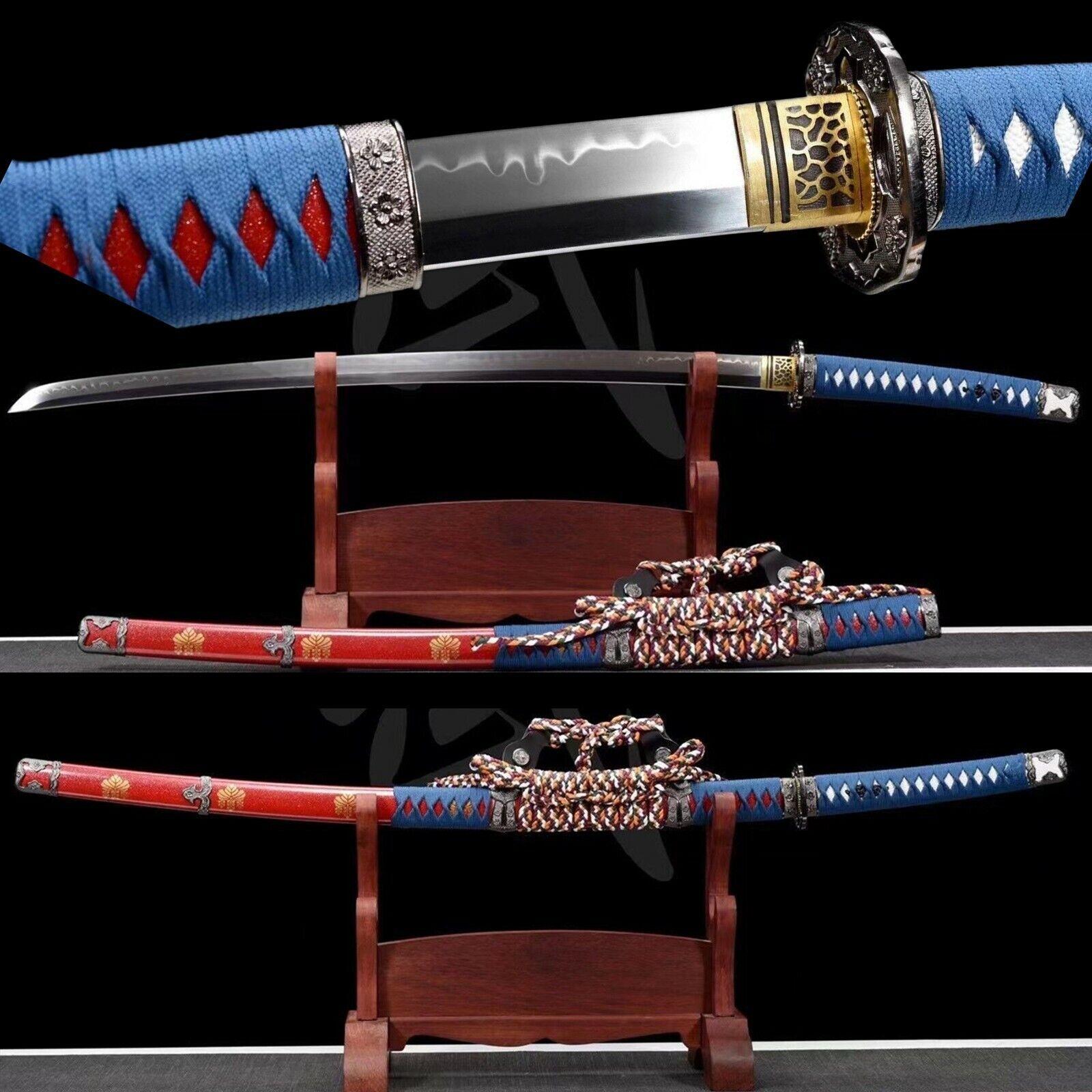 Clay Tempered T10 Steel Japanese Samurai Tachi  Sword officer Saber  Very Sharp