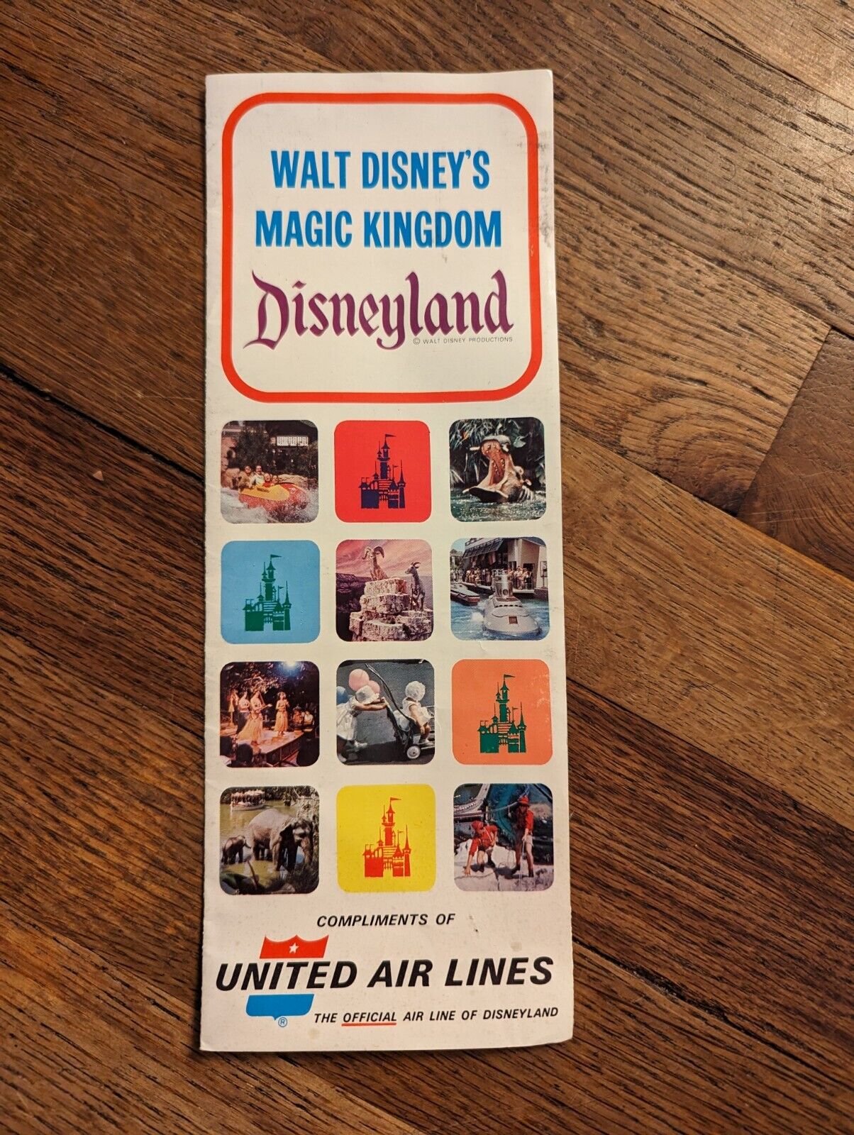Disneyland United Airlines Tencennial 1965 Promotional Pamphlet Brochure