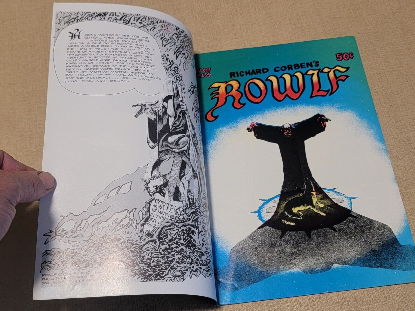 Richard Corben ROWLF 1971 DOUBLE COVER Error Comic Book Underground Comix ROP