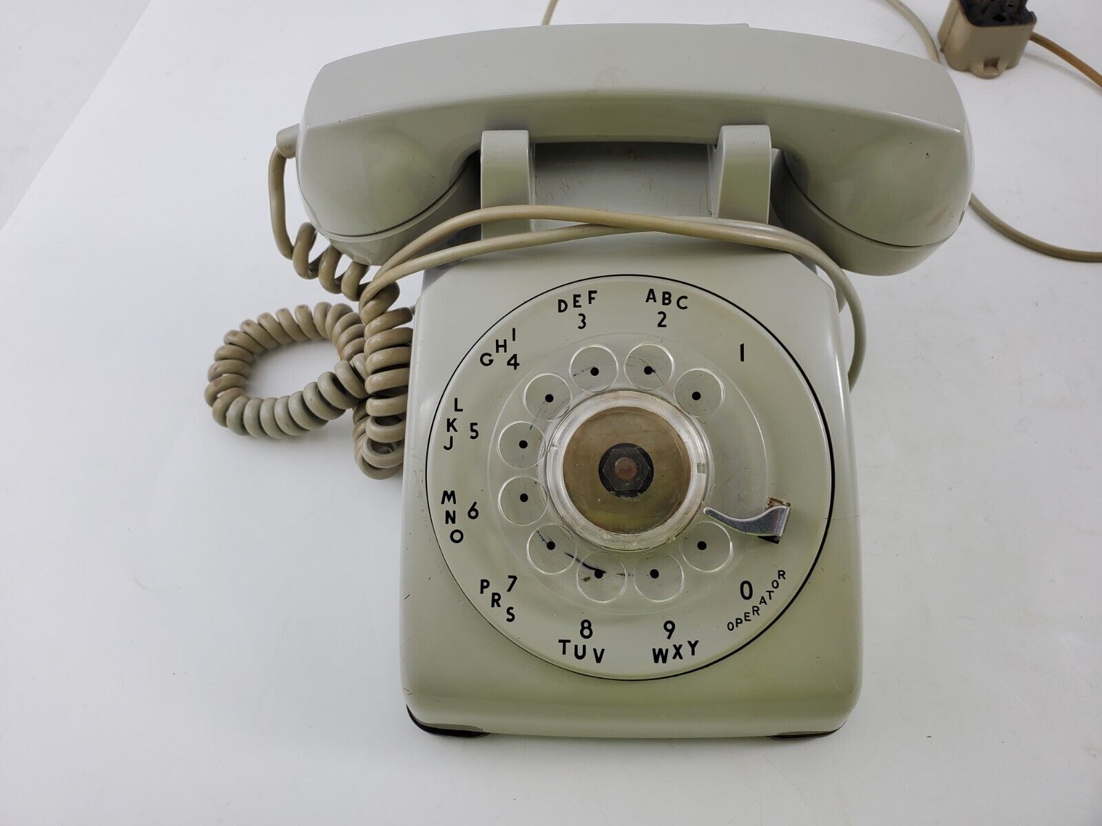 Vintage Bell System Western Electric Gray Rotary Dial Desk Telephone Phone