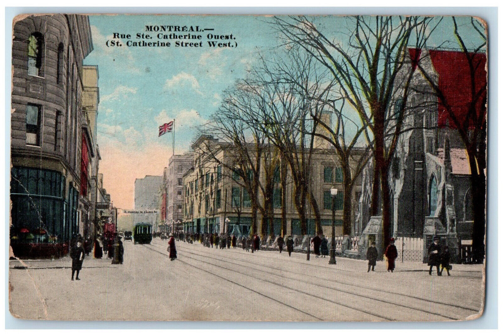 c1910 Montreal Rue Ste. Catherine Ouest (St. Catherine Street West) Postcard