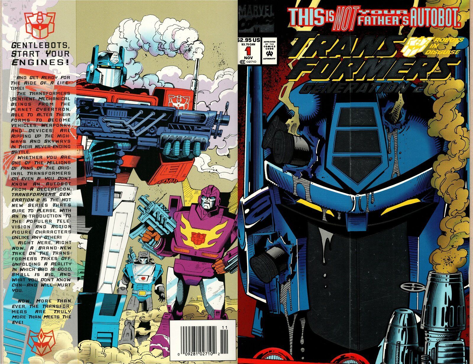 Transformers: Generation 2 #1 Newsstand Foil Cover (1993-1994) Marvel Comics