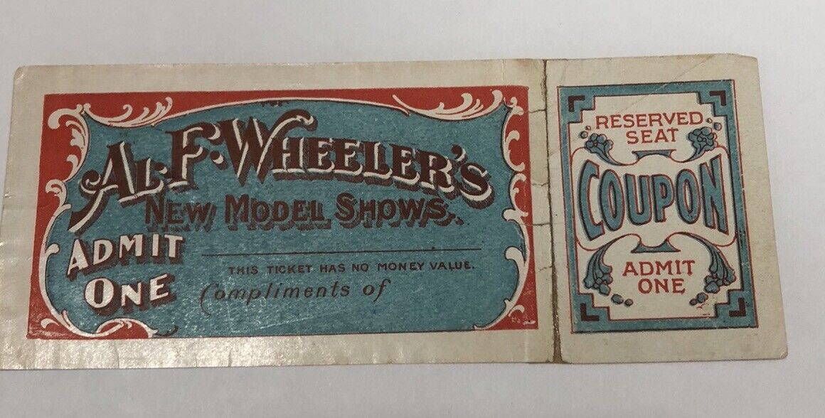 Vintage Al F Wheeler’s New Model Shows Ticket