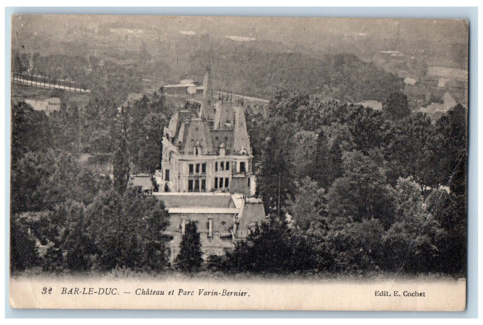 Bar-le-Duc Meuse France Postcard Chateau and Park Varin-Bernier c1910