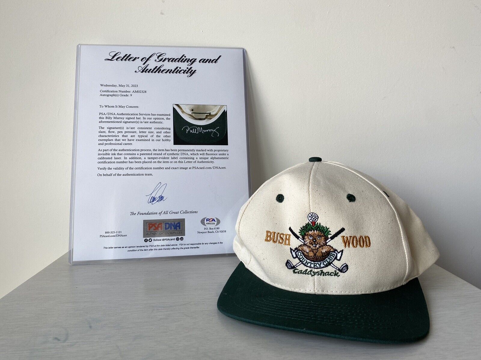 Bill Murray Signed Bushwood Golf Hat Caddyshack PSA/DNA COA Autograph Signature