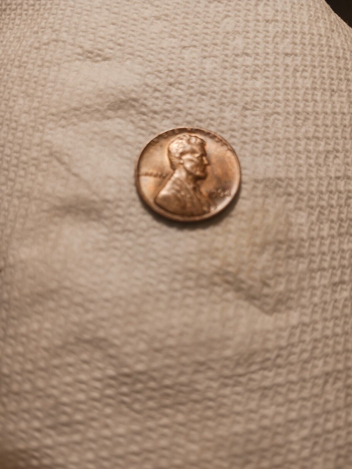 1964 Lincoln Penny No Mint Mark. L, RIM ERROR, W ERROR  good condition