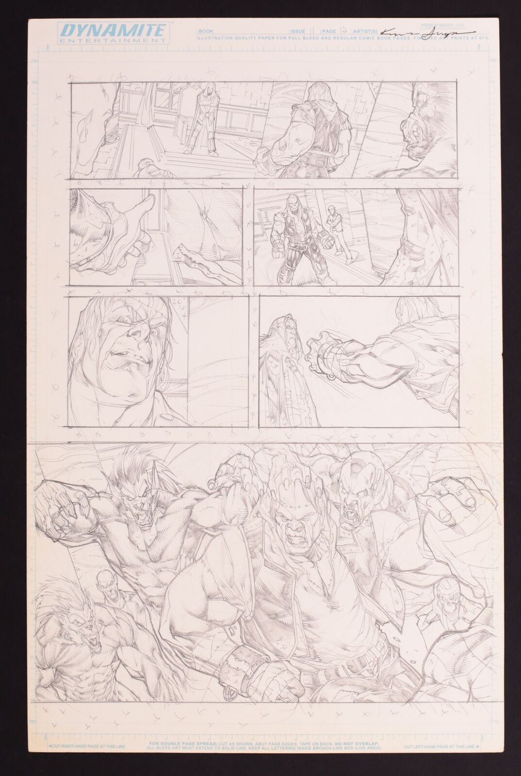 Original Art from Army of Darkness #11 (2006) Page 12 Pencils by Kevin Sharpe