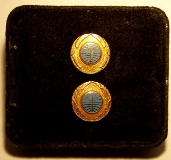 '60-'70's PAN AMERICAN AIRWAYS Pilot Cap Chin Strap Studs/Buttons by Balfour