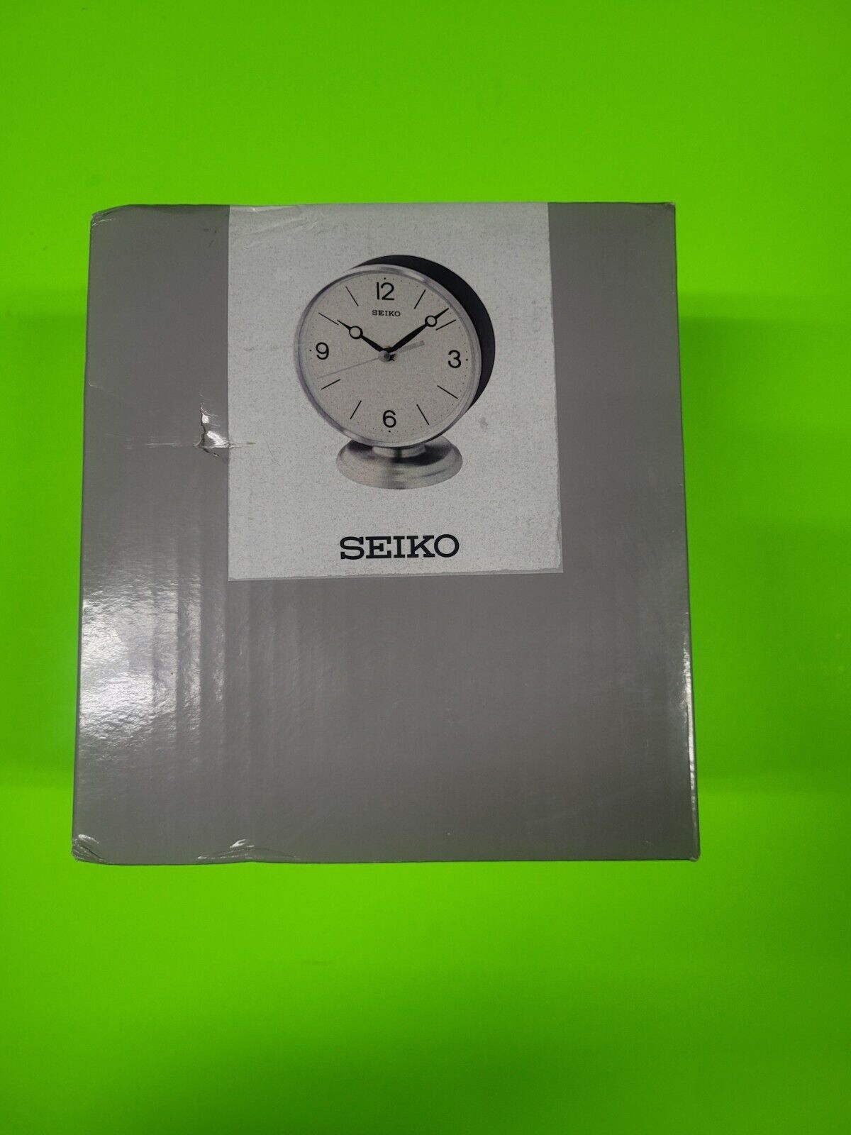 Seiko Hutton Desk & Table Clock, Silver, Quartz, Analog, QXG150SLH