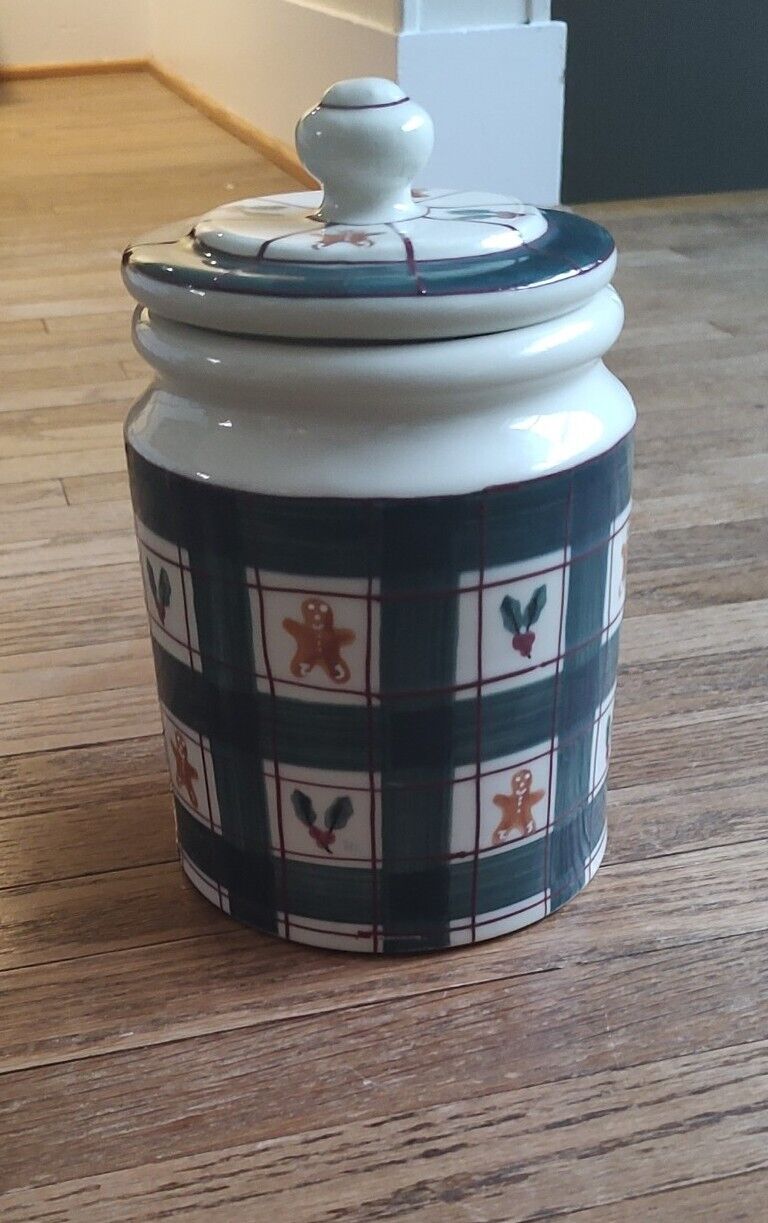 Hartstone Pottery Christmas Vintage Cookie Jar