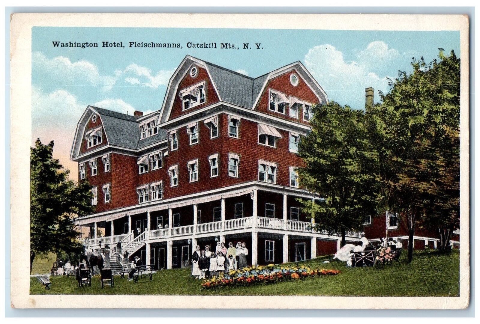 c1920s Washington Hotel Fleischmanns Catskill Mts. New York NY Posted Postcard