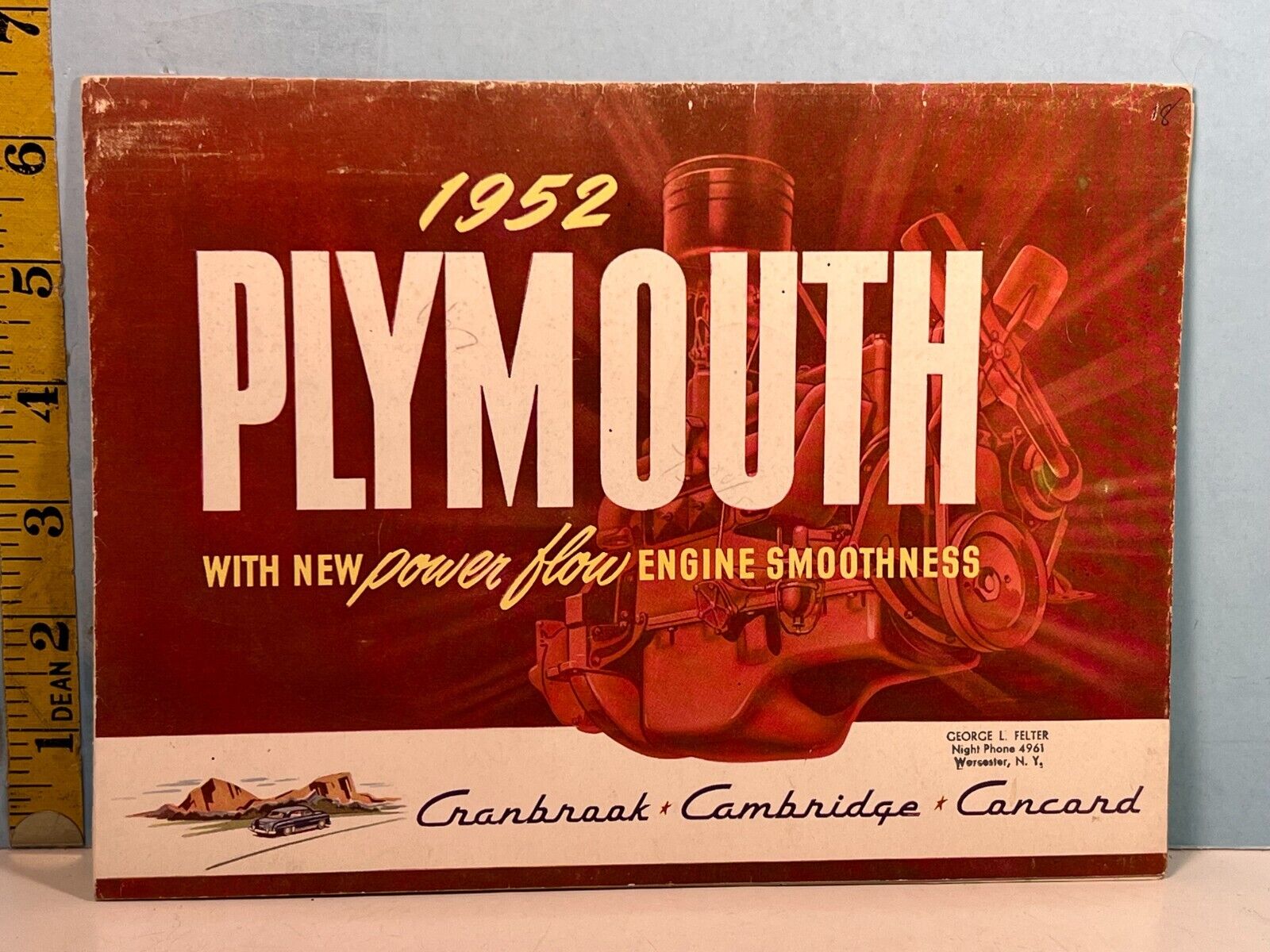 1952 Plymouth Cranbrook, Cambridge & Concord Models Color Brochure