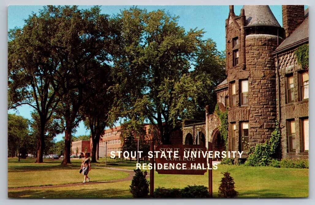 eStampsNet - Stout State University Women Residence Hall Postcard 