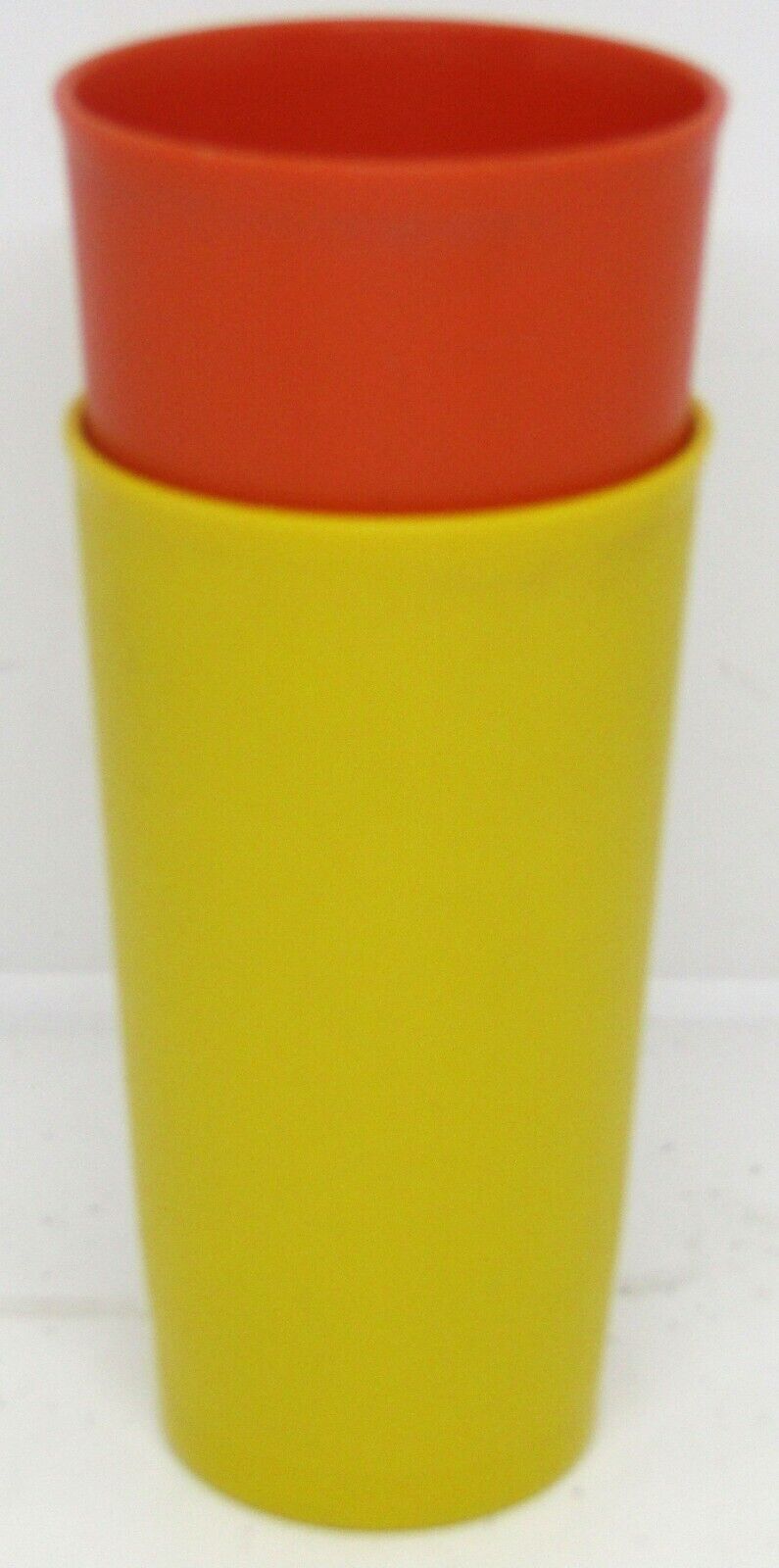 Vintage Tuppwerware #873 Orange and Yellow 12 oz. Tumbler. Set of 2.