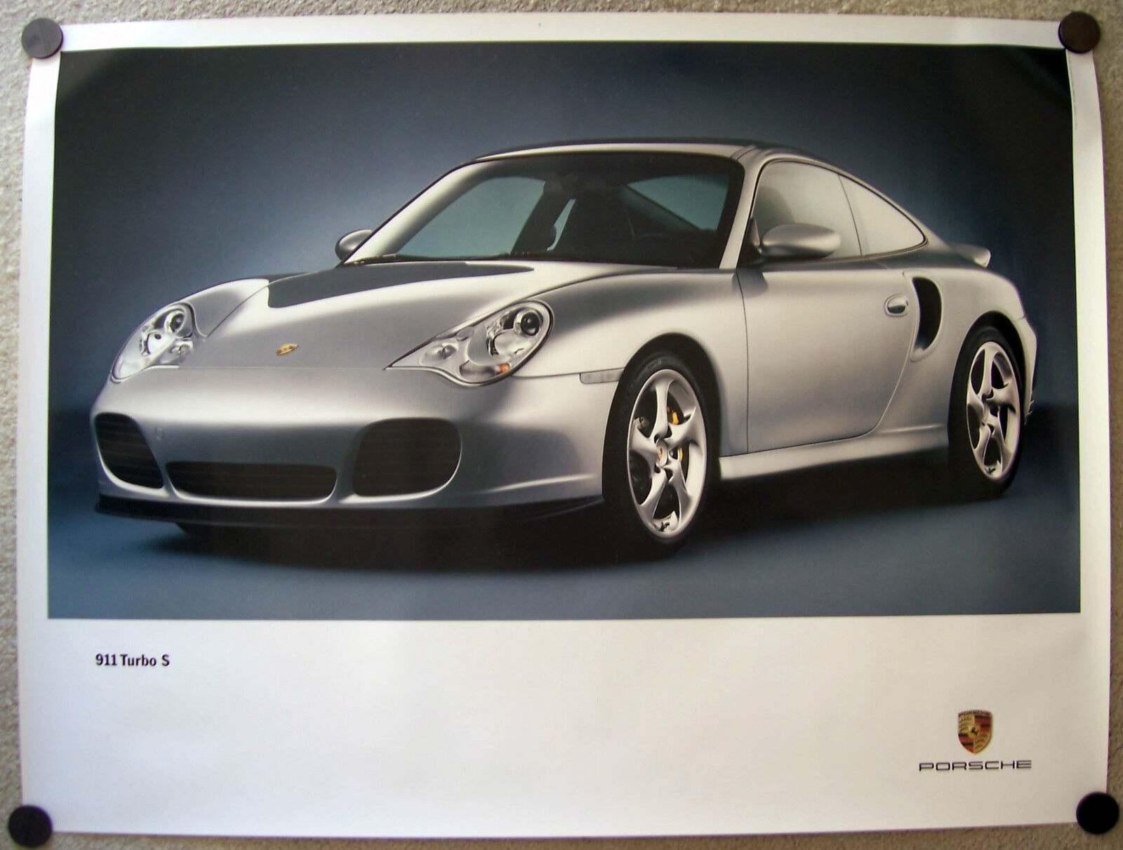 PORSCHE OFFICIAL 911 996 TURBO S OFFICIAL SHOWROOM POSTER 2005
