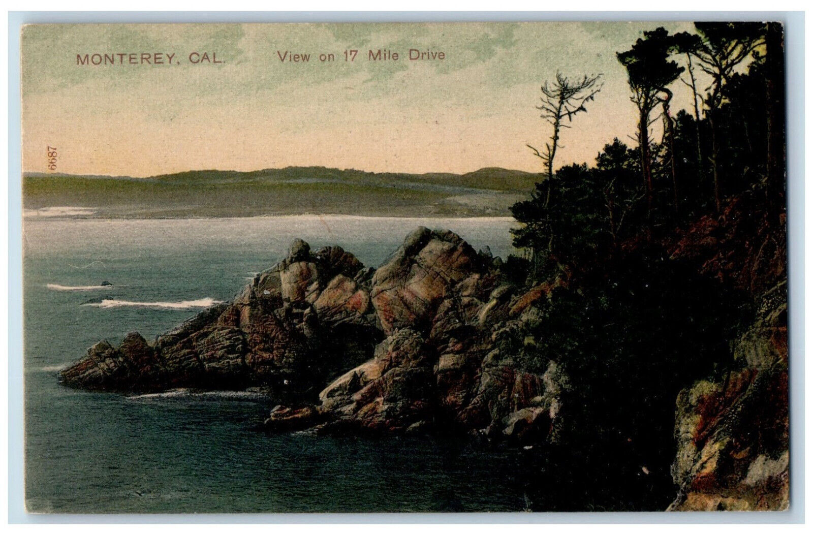 Monterey California CA Postcard View on 17 Mile Drive and River c1910