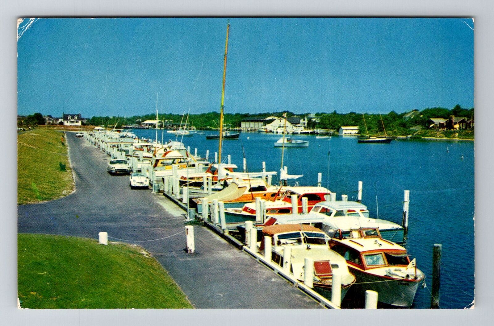 Cape Cod, ME-Maine, Falmouth Harbor Marina Antique, Vintage Souvenir Postcard