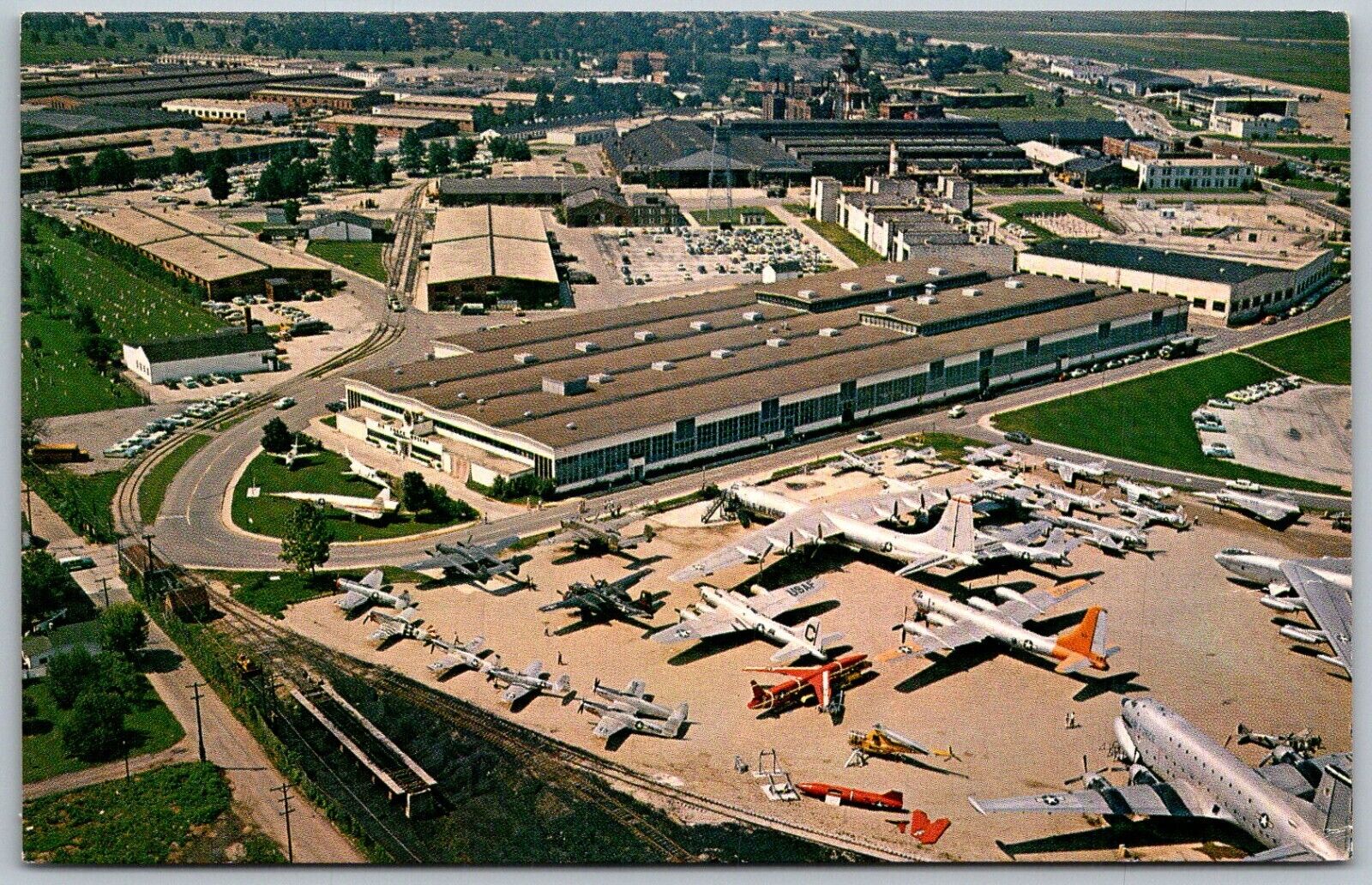 Wright Patterson Air Force Base Ohio 1965 Postcard USAF Museum Aerial View