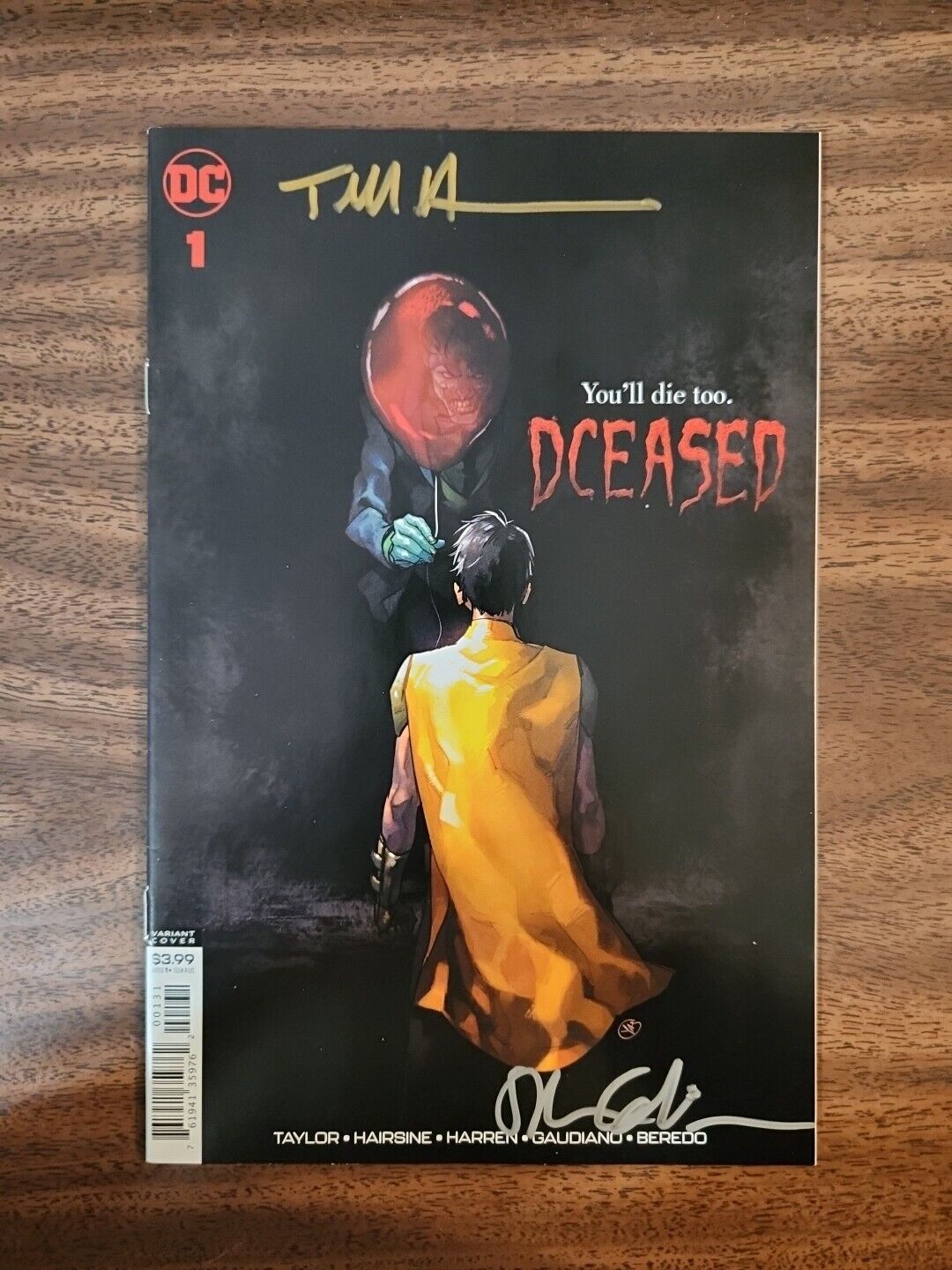 DCeased #1 DC 2019 Autographed by Trevor Hairsine & Stefano Gaudiano IT variant