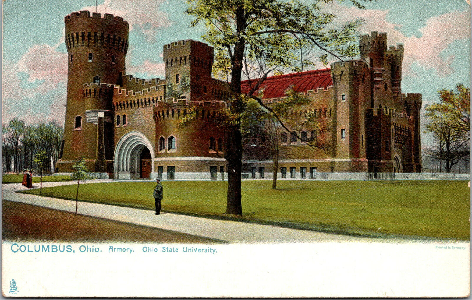 Vtg 1901 Armory Ohio State University Columbus Ohio OH Raphael Tuck Postcard