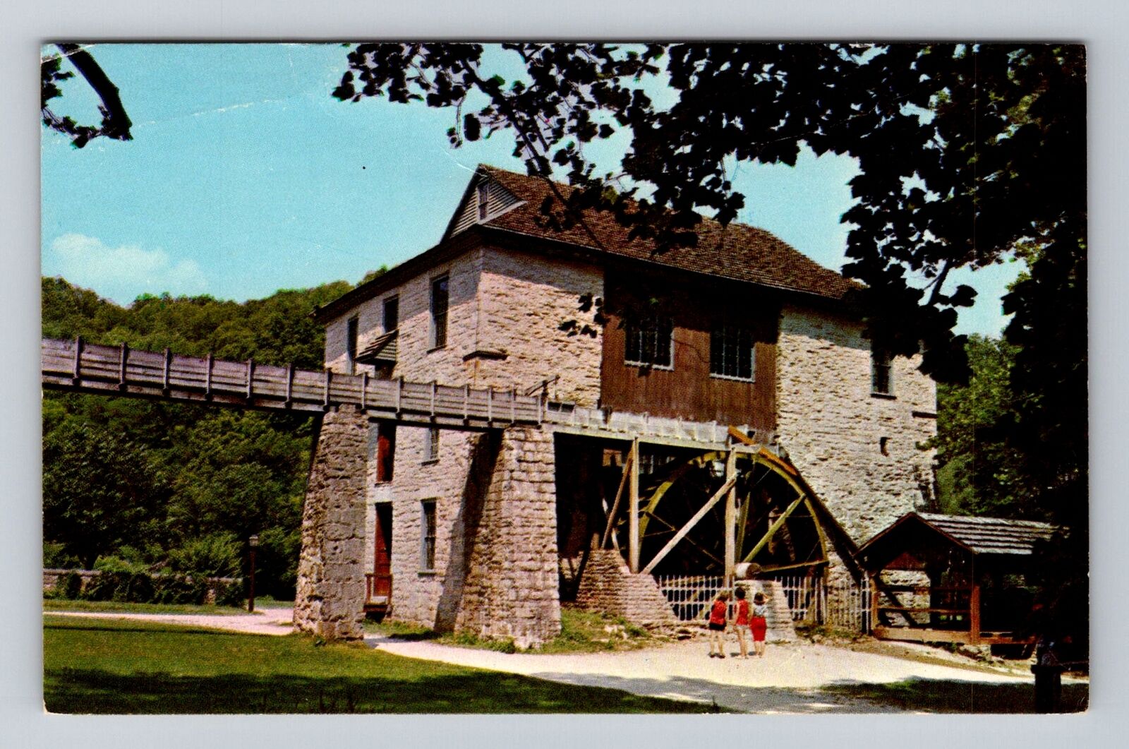 Mitchell IN-Indiana, Historic Hamer's Mill, Antique, Vintage Souvenir Postcard