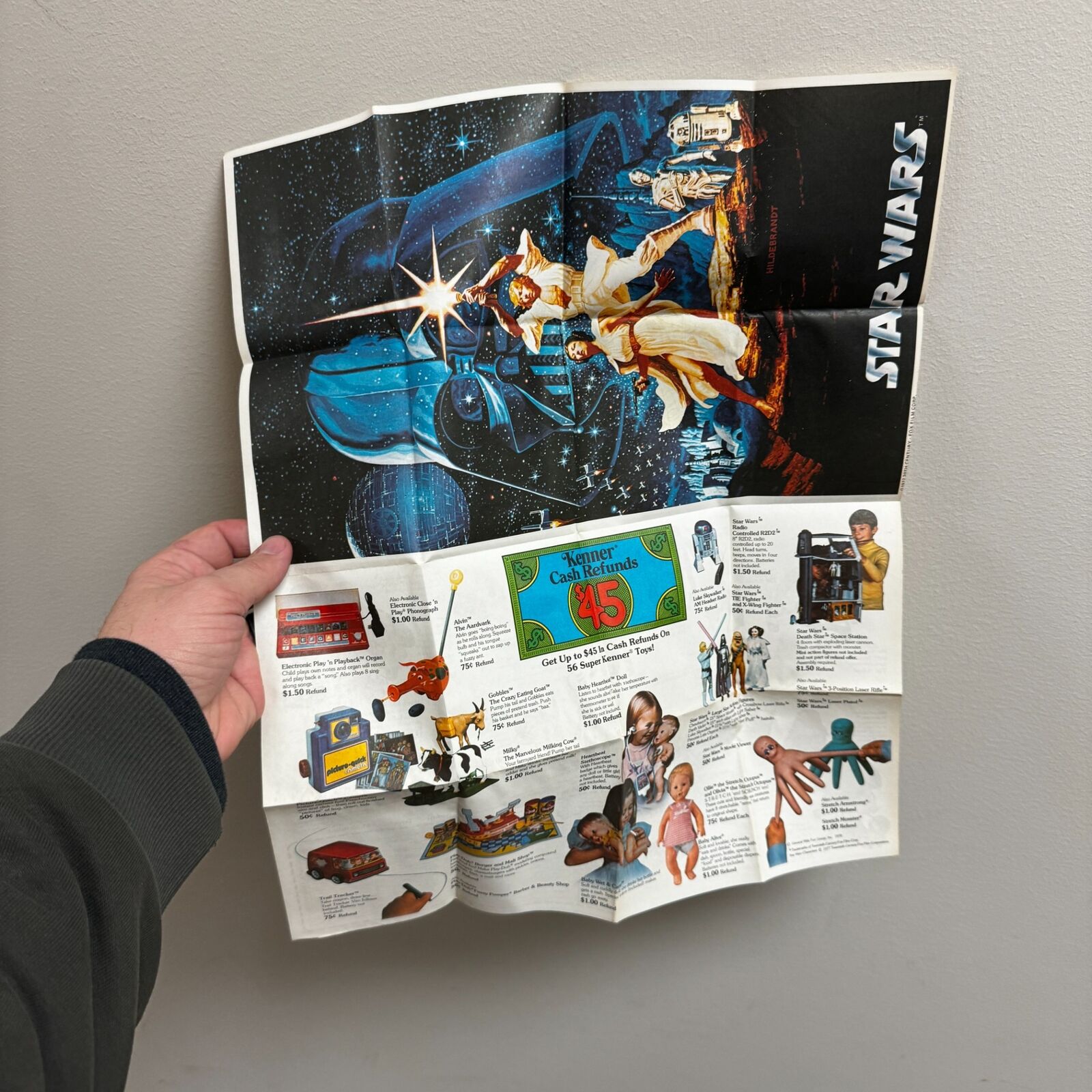 VTG Star Wars 1977-78 Kenner Toys $45 Cash Refunds Advertising Ad Sheet Poster