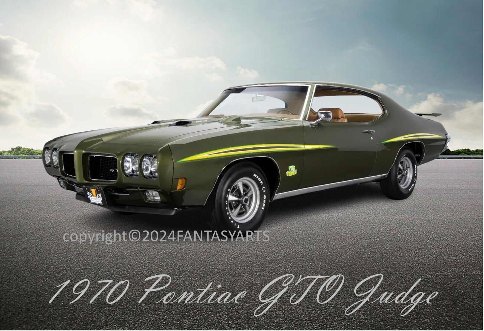 1970 Pontiac GTO Judge Green Large Poster Sized Glossy Photo Print 11\