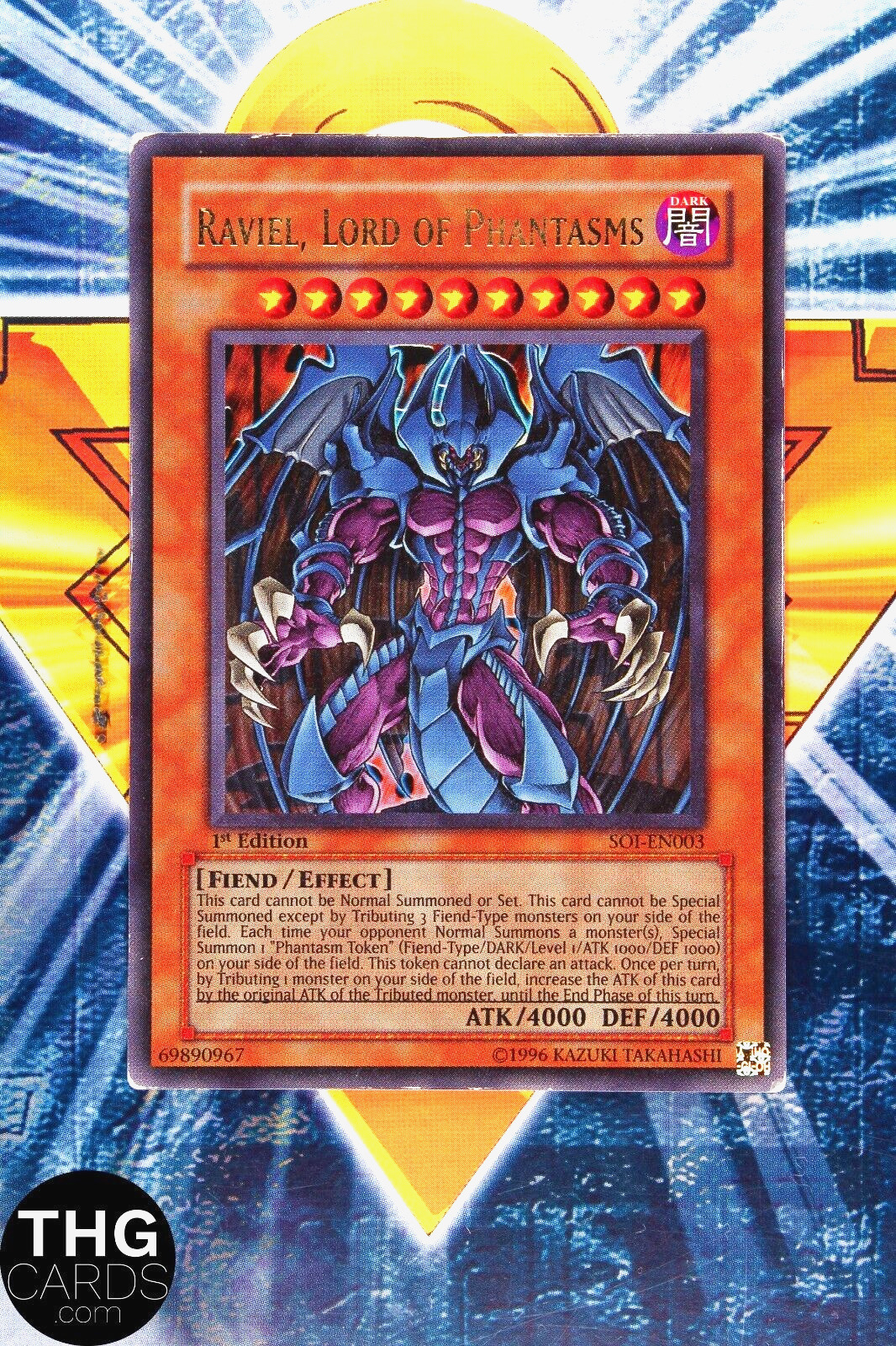 Raviel, Lord Of Phantasms SOI-EN003 1st Edition Ultra Rare Yugioh Card