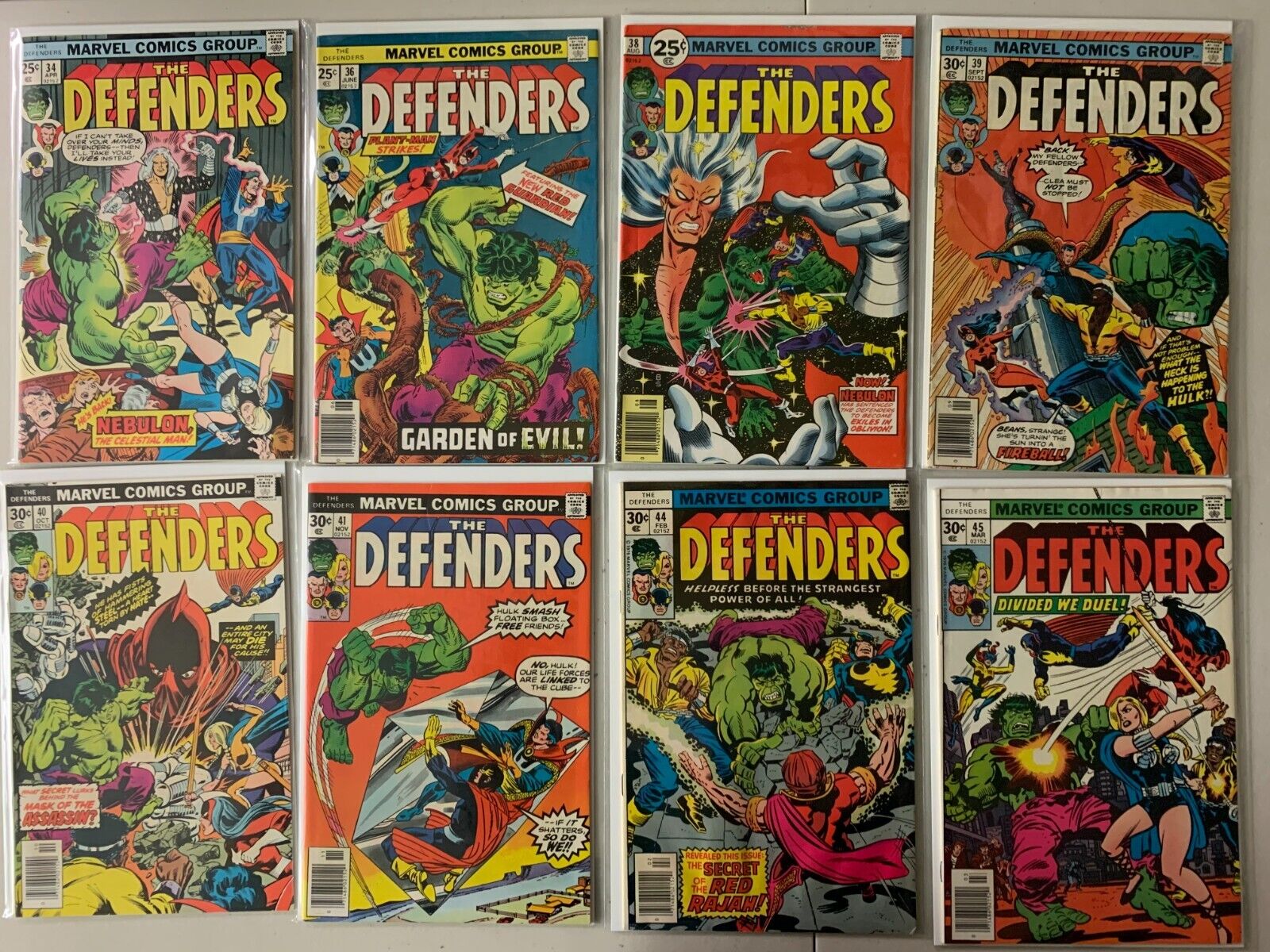 The Defenders bronze-age comics lot #34-75 newsstand 32 diff avg 5.0 (1976-79)