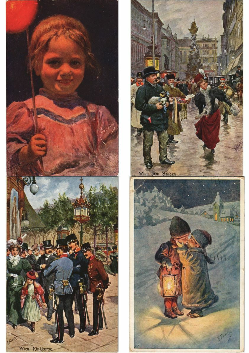 FEIERTAG ARTIST SIGNED CHILDREN 75 Vintage Postcards Pre-1940 (L3203)