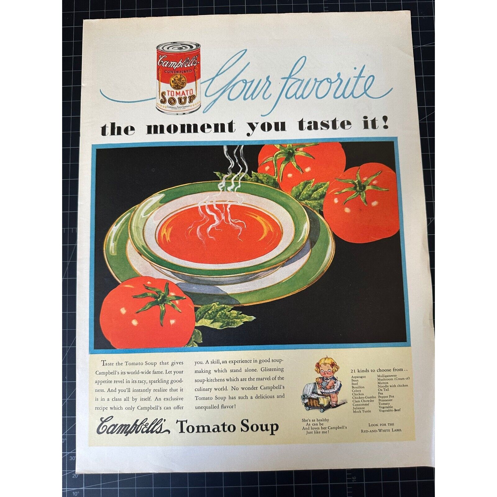 Vintage 1930s Campbell’s Soups Print Ad