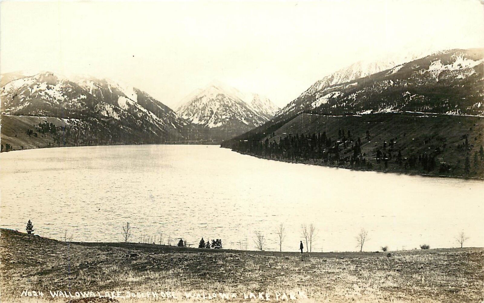 c1910 RPPC Postcard No.24 Wallowa Lakes, Joseph OR Wallowa Lake Park W.Andrews?