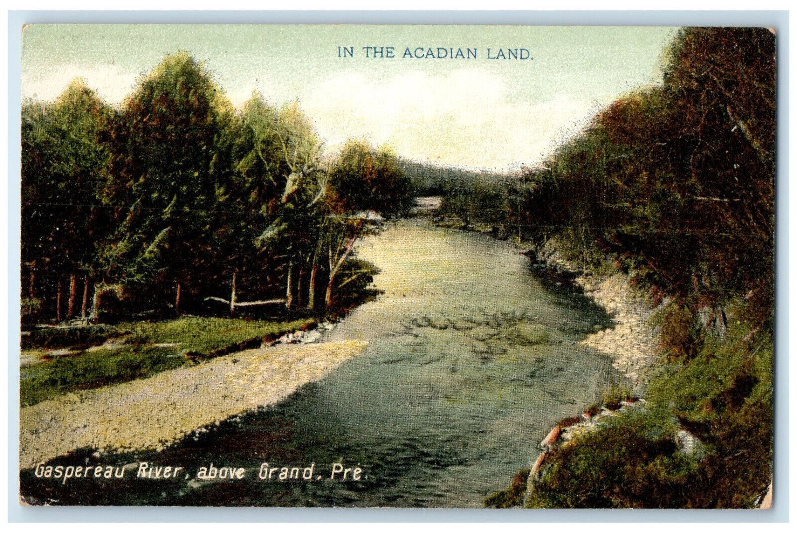c1910 Gaspereau River Above Grand Pre In The Acadian NS Canada Antique Postcard